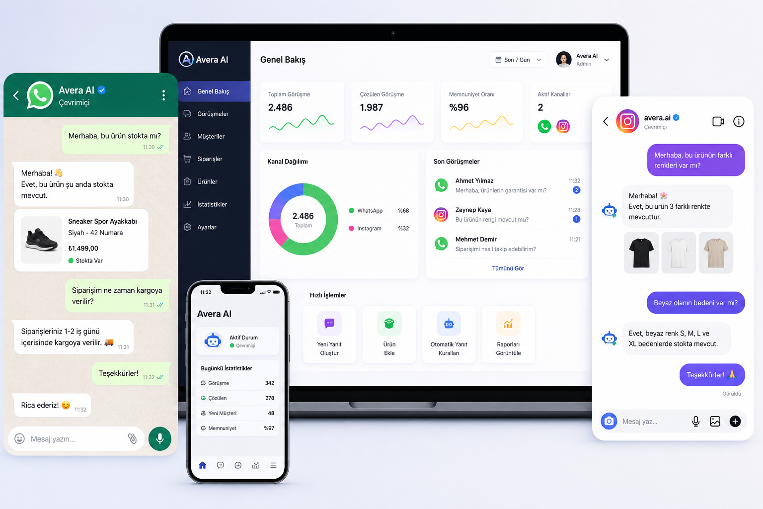 WhatsApp & Instagram AI Müşteri Temsilcisi