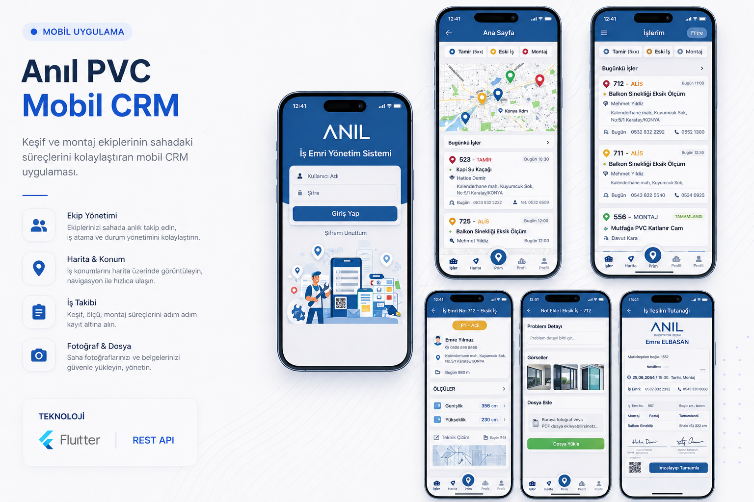 Anıl PVC Mobil CRM Sistemi